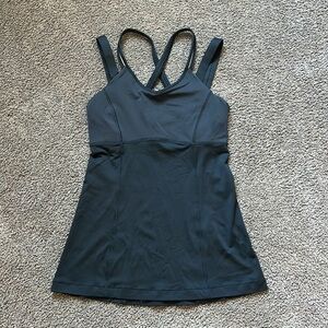 lululemon happy strappy tank in black